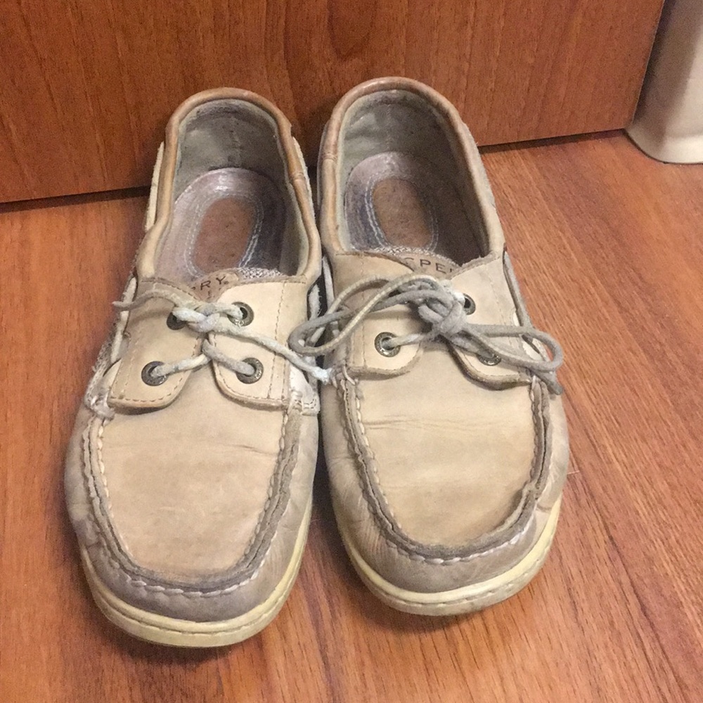 Tan Sperry Top-siders